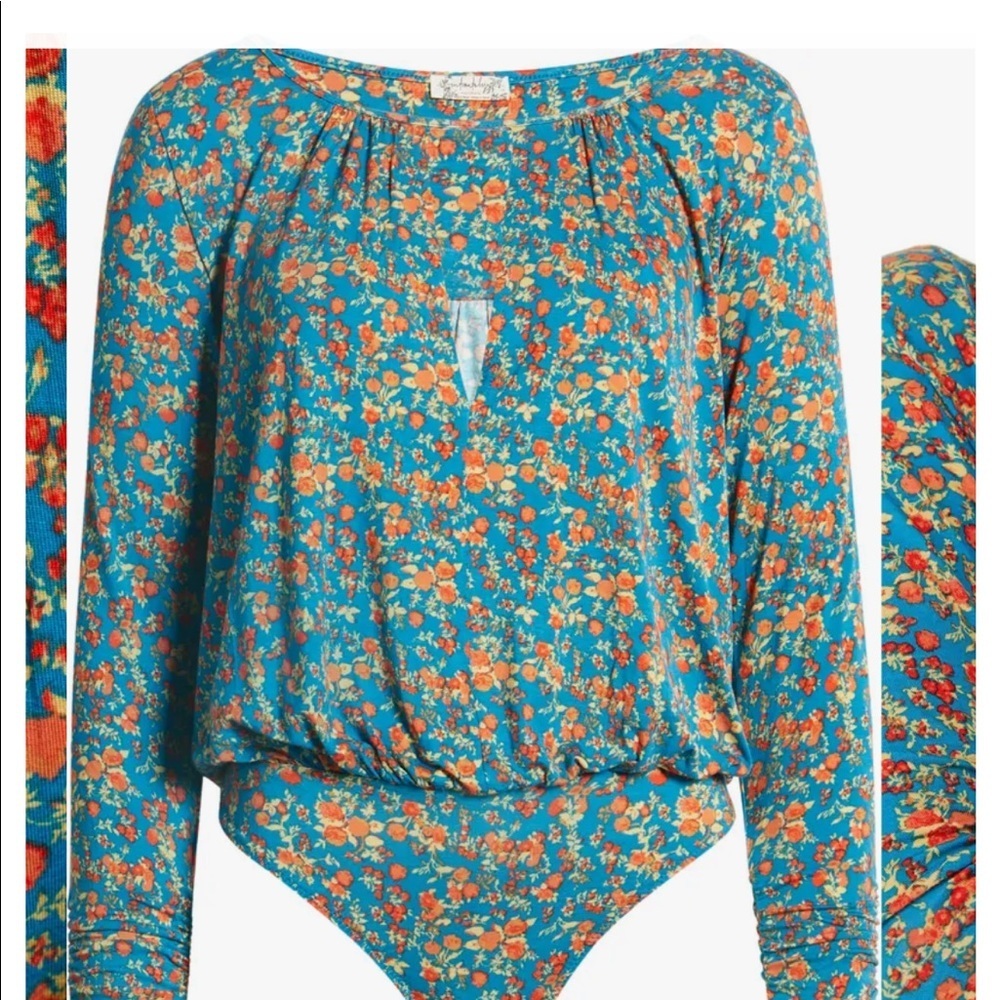 Free People Kaya Print Cutout Bodysuit - Small - Picture 5 of 6